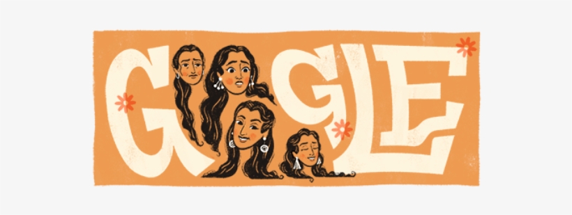 Google Remembers Legendary Bollywood Actress Nutan - Google Doodle Father's Day 2017, transparent png download