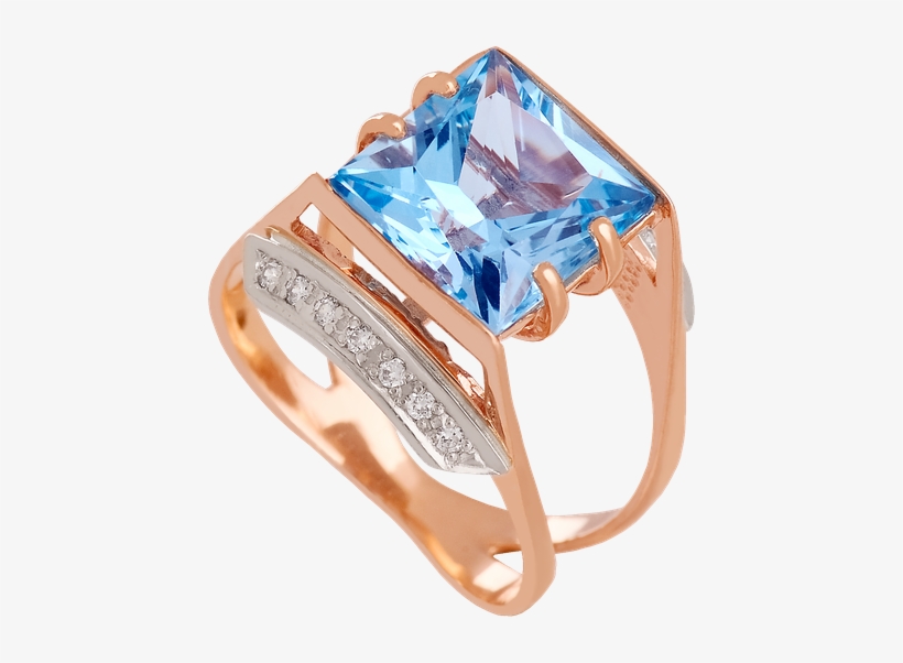 The Golden Ring With Semiprecious Inserts 112-525 - Pre-engagement Ring, transparent png download