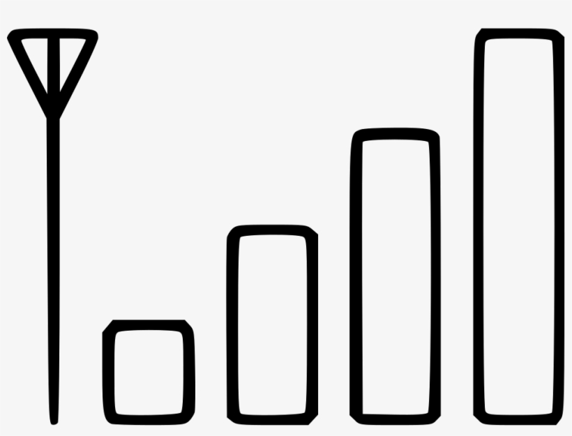 Mobile Signal Cellular Graphic Wave Contact Level Comments - Cellular Signal Icon White, transparent png download