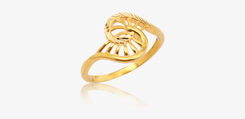Stylish Spiral Gold Ring - New Stylish Gold Ring, transparent png download