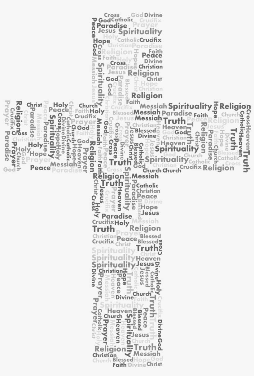 This Free Icons Png Design Of Jesus Cross Word Cloud, transparent png download