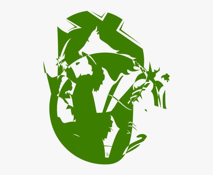 How To Set Use Jesus Carrying Cross Green Svg Vector - Illustration, transparent png download