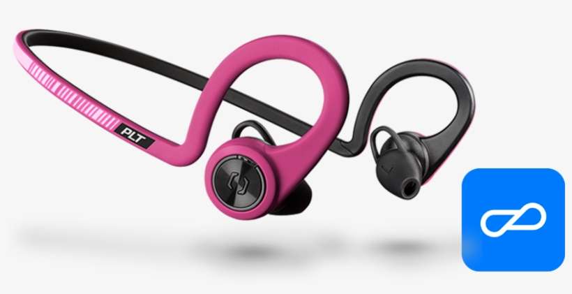 Plantronics Backbeat Fit Bluetooth Earphones - Fuchsia, transparent png download