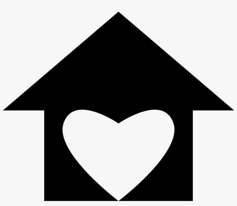 House With Love Heart Shape Comments - Icono Casa Corazon Png, transparent png download