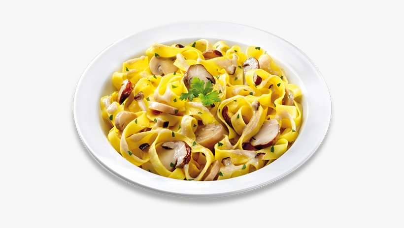 Tagliatelle Pasta With Mushrooms - Carbonara, transparent png download