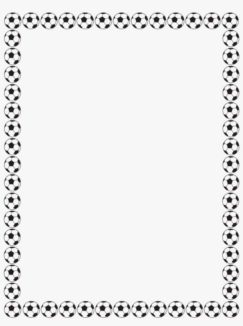 Soccer Border Png Clipart Football Clip Art Bordas Decoradas Preto E