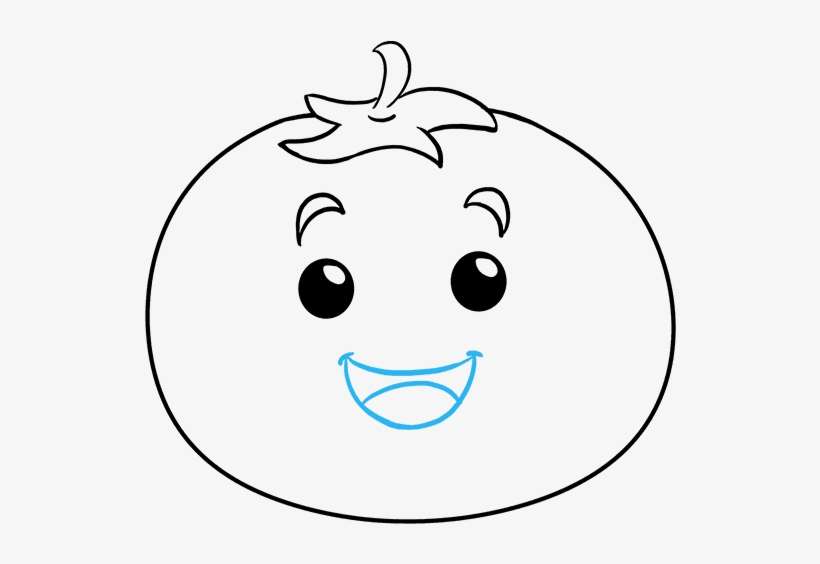 How To Draw Tomato - Drawing, transparent png download