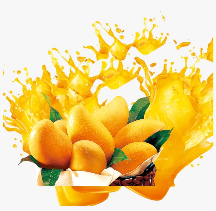 Juice Png Download Image - Mango With Splash Png, transparent png download