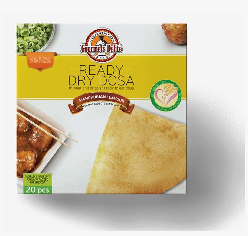 Snack Packaging Design, Branding, Box Design , Mumbai, - Gourmet's Delite Ready To Eat Dry Dosa, Manchurian,, transparent png download