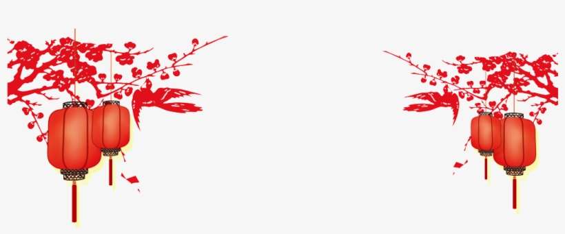 Hand Painted Cartoon Plum Lantern Decoration Vector - Portable Network Graphics, transparent png download