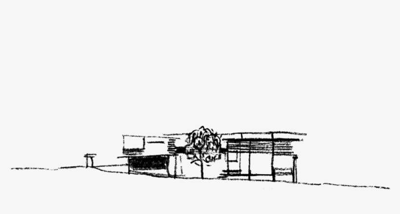 Plan For The Marcus Beach House Was Sketched In The - Sketch, transparent png download