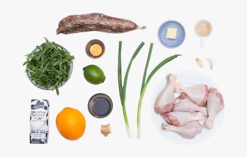 Orange-glazed Chicken Drumsticks With Mashed Yucca - Chicken Meat, transparent png download