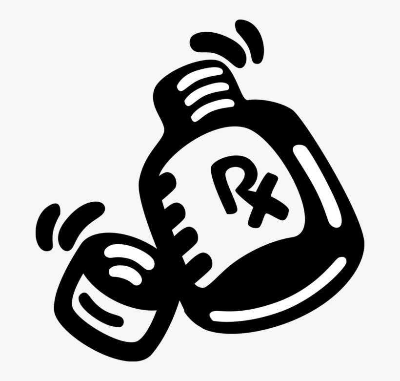 Vector Illustration Of Prescription Medicine Pill Bottle, transparent png download