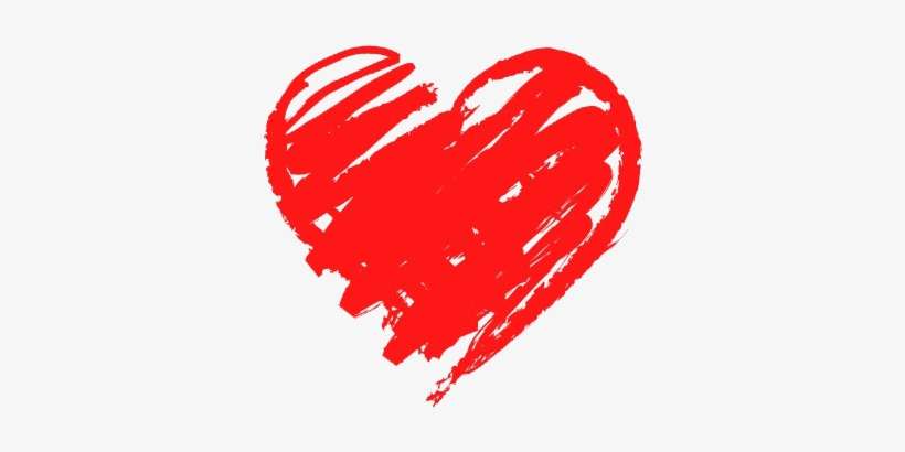 Love Phrases In Russian Free Videos To Learn Russian - Chalk Drawn Heart Transparent Background, transparent png download