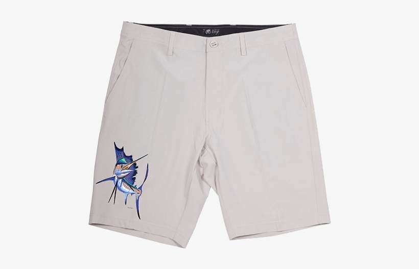Dry Fit Shorts With Sailfish Print By Cary Chen - Dri-fit, transparent png download