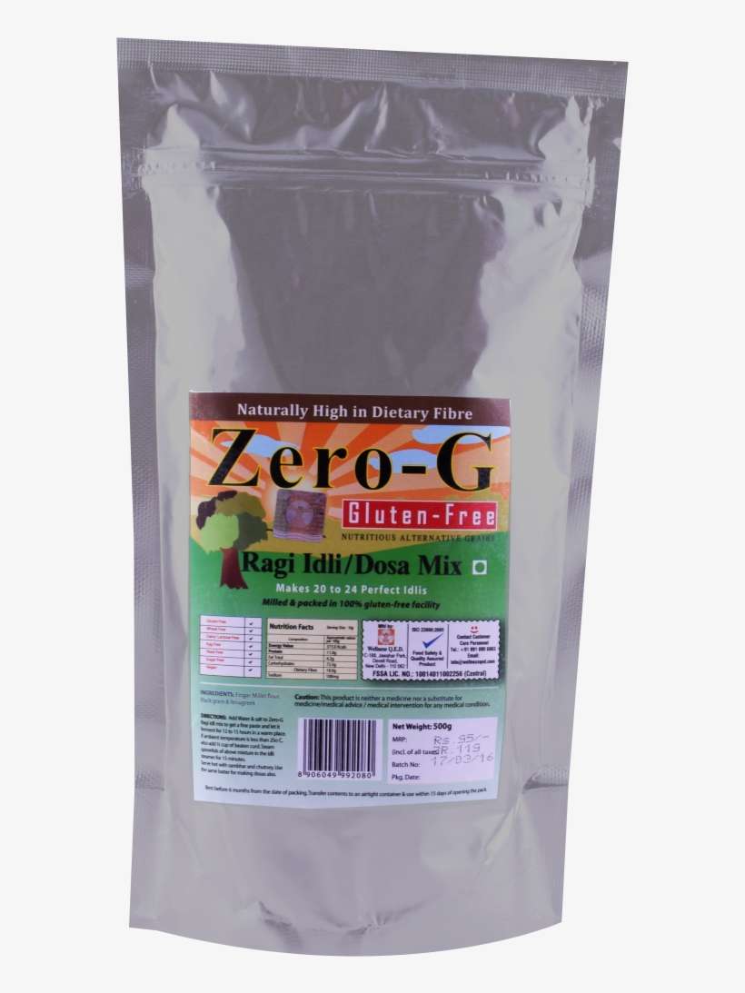 Zero-g Ragi Idli Dosa Mix Gluten Free 500gms, transparent png download