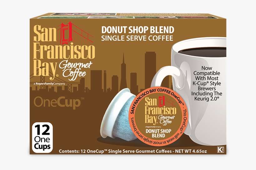 Donut Shop Blend Coffee, 12 Ct - San Francisco Bay Coffee Onecup 48 Ct. Donut Shop Blend, transparent png download