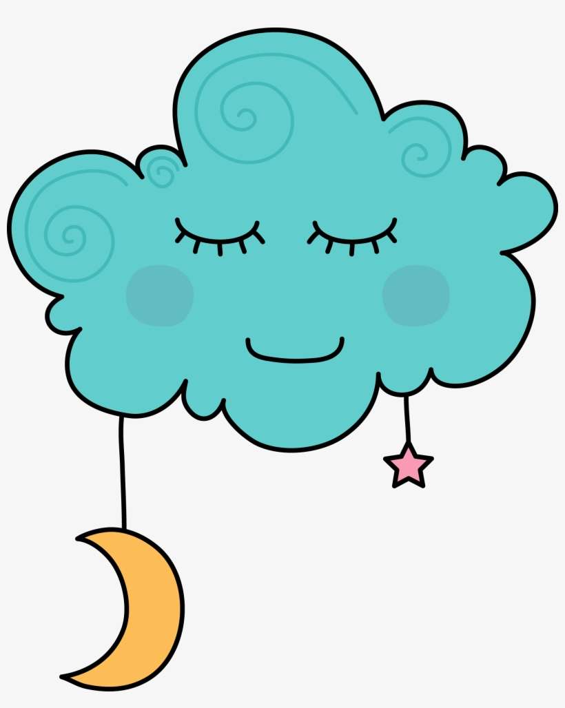 Sleeping Cloud - Sleeping Clouds Cartoon, transparent png download