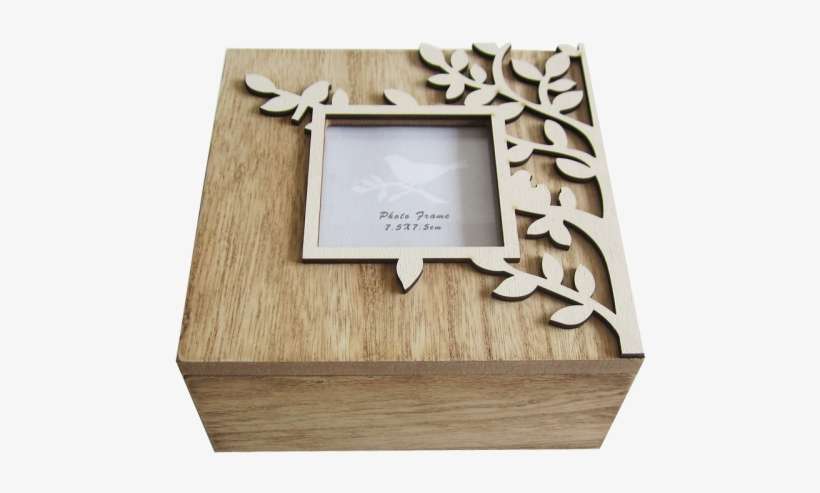 Box Hinged W Frame Leaf Tree 15cm - Tree Of Life Photo Box, transparent png download