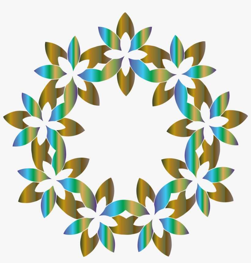 Seamless Black And White Modern Abstract Floral Wallpaper - Flower, transparent png download