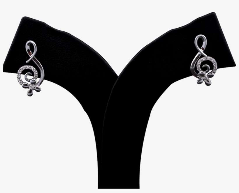 Diamond Platinum Earrings - Earrings, transparent png download