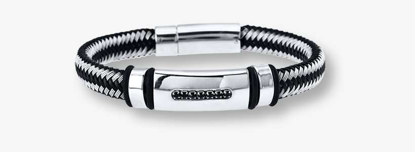 Once Upon A Time, The Jewelry Men Wore Was Pretty Limited - Men's Diamond Bracelet 1/10 Cttw Black Diamonds Stainless, transparent png download