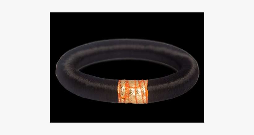 Silk Bangle In Black And Gold - Bangle, transparent png download