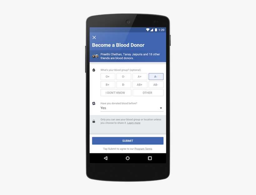 Facebook Is Introducing A New Feature In India To Help - Blood Donor In Facebook, transparent png download