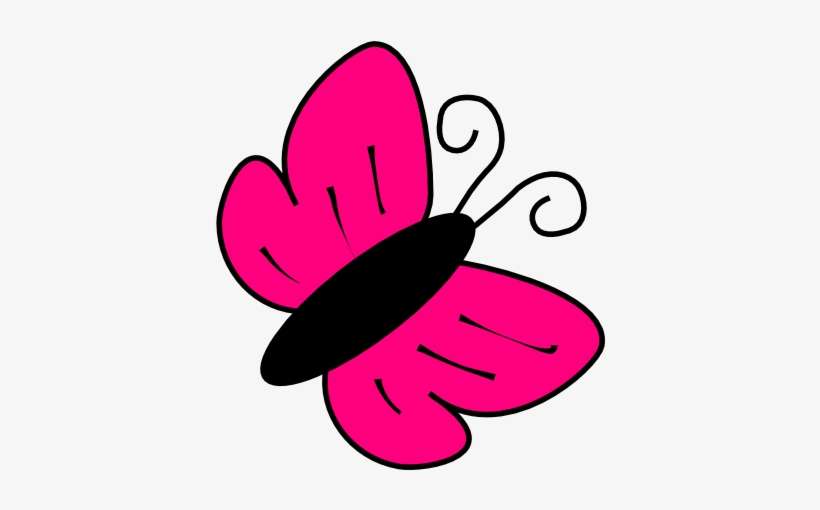Pink Butterfly Art Clip, transparent png download