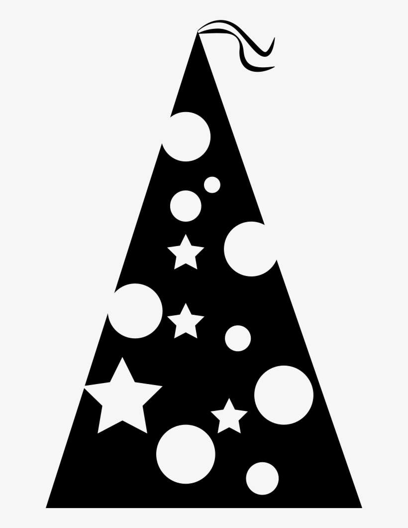Birthday Hat With Dots And Stars Comments - Silueta De Gorrito De Fiesta, transparent png download