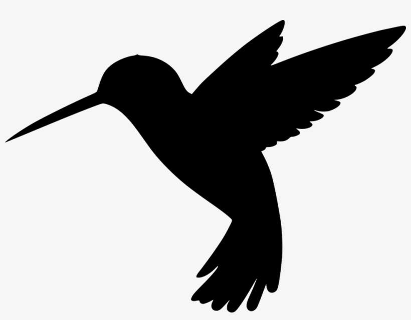 Silhouette, Bird, Flying, Cut Out, Great Tit, Animal - Flying Hummingbirds Transparent Background, transparent png download