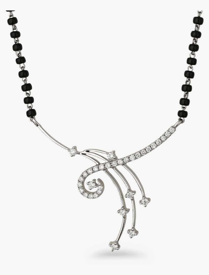 18ct White Gold Diamond Mangalsutra - Palak Designer Diamond Jewellery, transparent png download