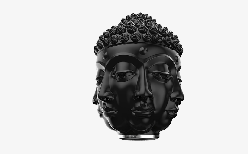 Buddha Sculpture - Black Sculpture, transparent png download