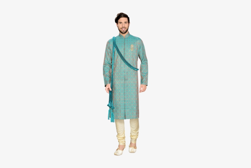 Light Green Printed Kurta - Party, transparent png download