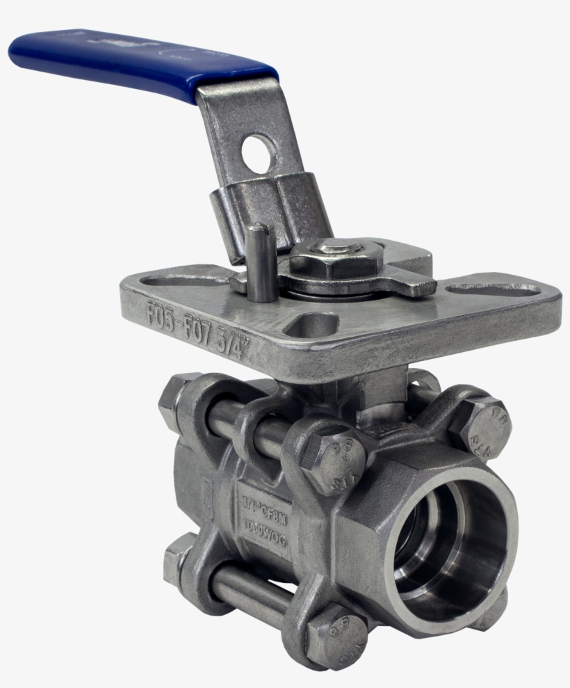Flow 3-piece Stainless Steel Ball Valves 1000 Wog Socket - Stainless Steel, transparent png download