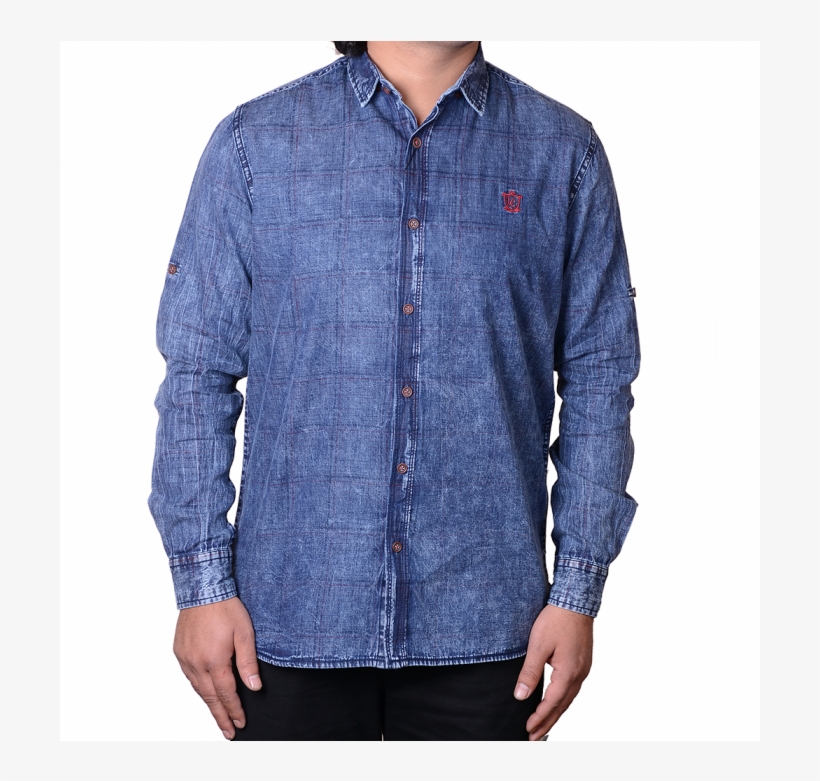 Blue Check Casual Shirt Cs Im Uc02 Bl - Shirt, transparent png download