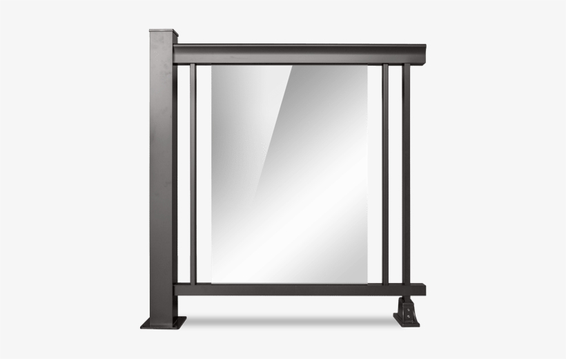 Argo - Black Aluminum Glass Railing, transparent png download