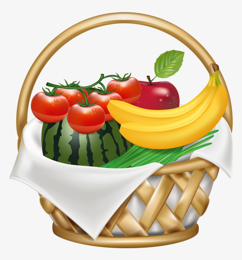 Fruit Basket - Fruit Basket Vector Png, transparent png download