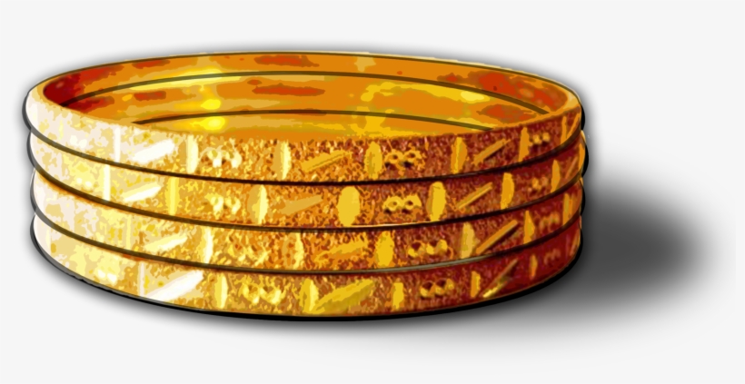 Gold Bangles - Gold, transparent png download