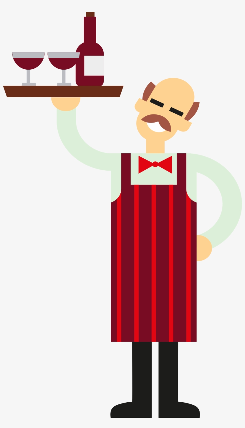 Big Image - Waiter Clipart, transparent png download