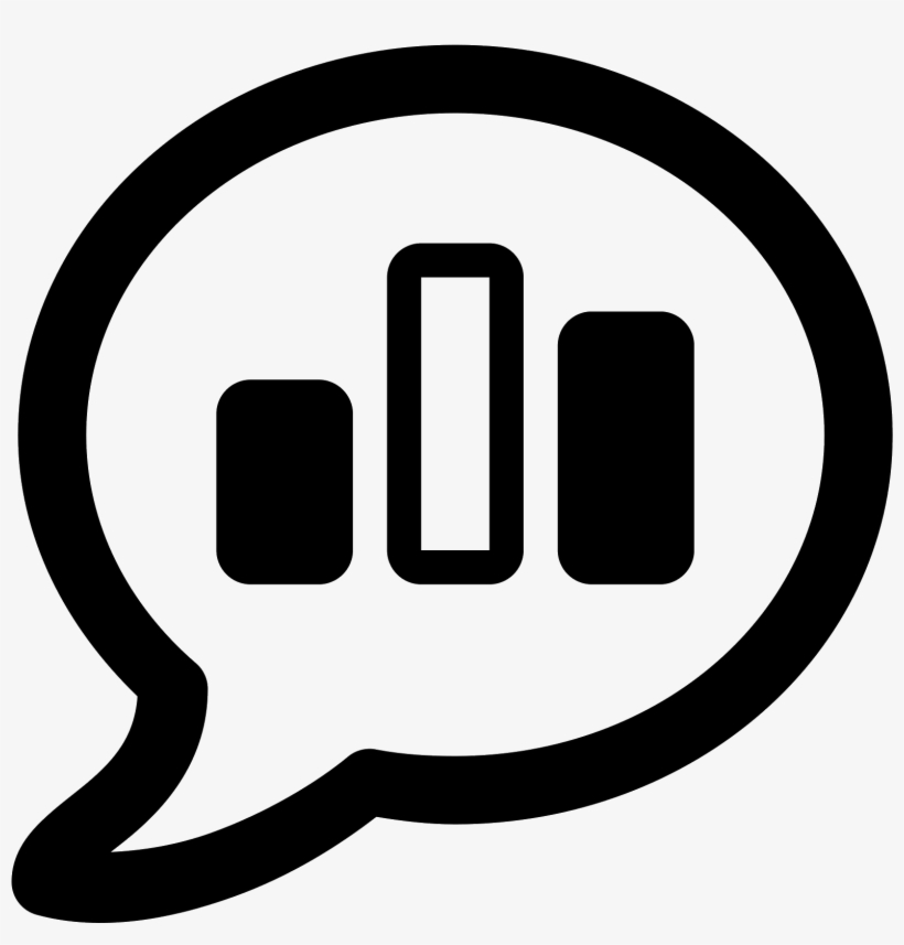 This Is A Picture Of A Quotation Bubble With Three - Polls Icon, transparent png download
