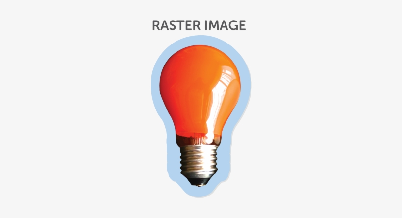 Raster Images Have A More Photographic Look Than A - Incandescent Light Bulb, transparent png download