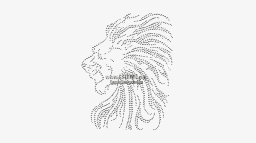 Side-face Lion Rhinestone Iron On Tranfer - Design, transparent png download