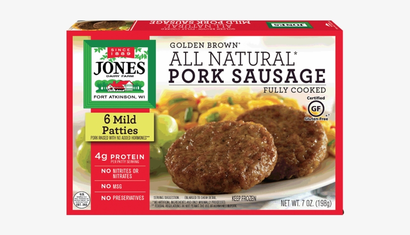 Angb Pork Patty 7 Oz - Jones Breakfast Sausage Patties, transparent png download