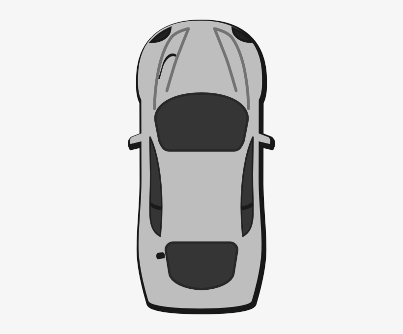 Car Top View Clipart Black And White, transparent png download