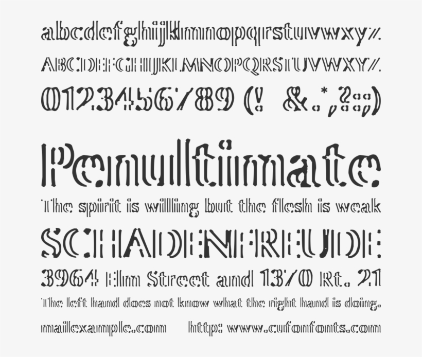 Colour Brush Large Sketch Block Font PNG Image Transparent PNG Free