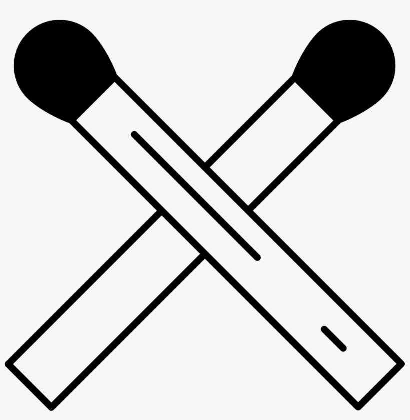 Matchstick Cross - - Black And White Matchstick, transparent png download