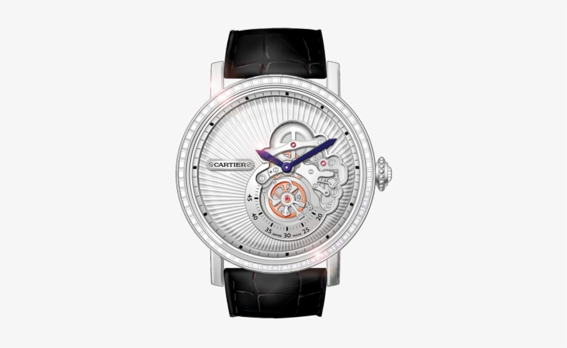 rotonde de cartier flying tourbillon reversed dial watch