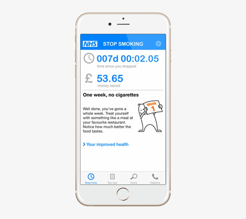 Smoke Free App - Mobile App, transparent png download