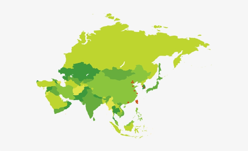 Map Of Asia - Asia Silhouette Map, transparent png download